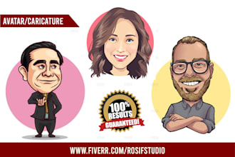 draw avatar, bighead cartoon caricature