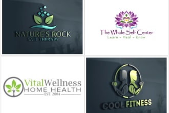 create yoga health nutrition wellness and fitness club logo
