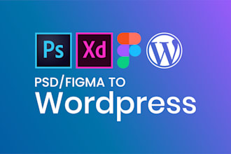 convert psd, figma to custom wordpress theme