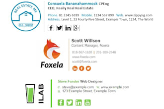 create a professional clickable email signature
