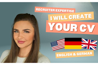 create your german or english CV resume lebenslauf
