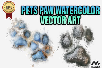turn your pets paw to any watercolor art style