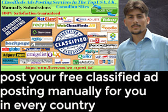 post your free classified ad posting manually for you in every country