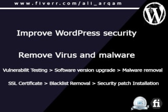 improve your wordpress security, remove virus and malware