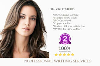 write 2 SEO Articles or Blog, Each 500 words Copyscape Pass