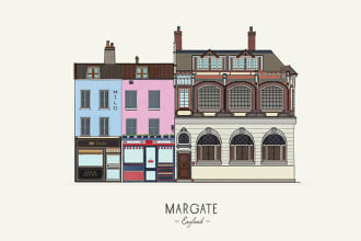 create a city landscape artwork for your walls