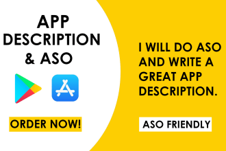 do aso and write a great game or app description
