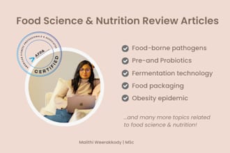 write a research review on food science or nutrition
