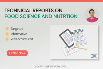 写一份关于食品科学和营养的技术报告gydF4y2Ba