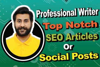 write creative SEO optimized article or blog