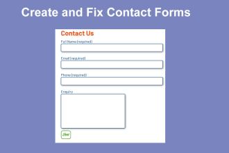 create and fix contact form 7, gravity form, wp form