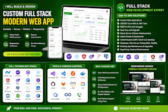 design and build custom full stack modren and full responsiveness web app