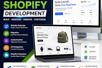 build, redesign, migrate, customize website, store in kajabi, shopify, extension