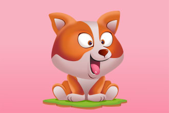draw cute pet cartoon in  24 hours