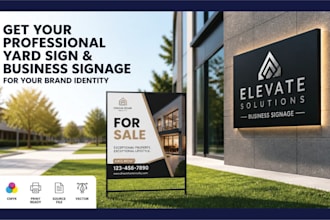 design custom yard sign, real estate yard sign, and business signboard