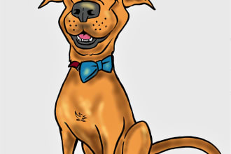 draw character illustration or cute animal cartoon