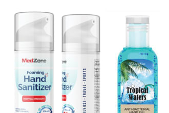 custom eco friendly sanitizer packaging and label design