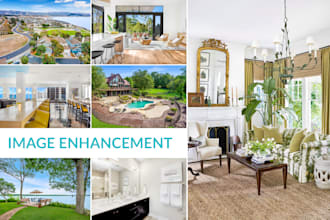 do real estate photo editing for flambient, hdr and  single exposure
