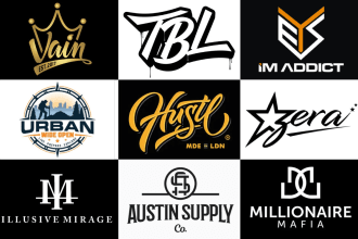 do trendy urban apparel fashion clothing brand and streetwear logo