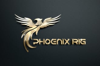 replicate or design logo into 3d gold effect