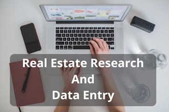 real estate research and data entry