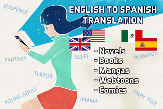 translate into spanish your novel, book, ebook or comic