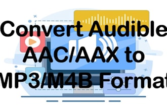 convert 10 audible audiobook aax to mp3 or m4b in 24 hours