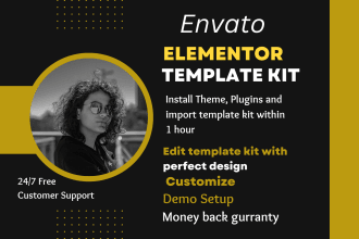 do elementor pro template kit import and full website creation