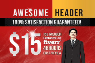 create an awesome web banner, header, banner ads, and slider banner