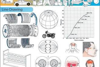 do line art and physics drawing for your books