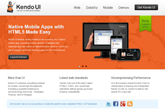 create a front end, fix bugs, solving the problems by Kendo UI