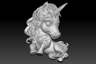 3d model of cute animals  for 3d printing and cnc
