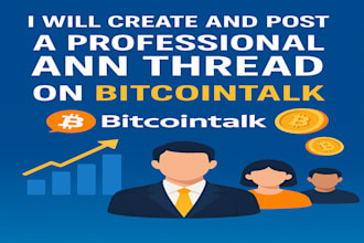 create ann thread on bitcointalk for blockchain or crypto project