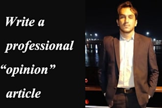 write a professional opinion article for you