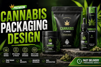 design cannabis packaging, mylar bag, pouch and label