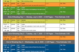 do a professional script breakdown and scheduling