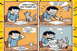 create comic cartoon storyboard frames for your purpose