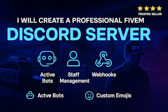 create a professional fivem roleplay discord server