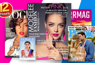 design luxury magazine cover and page design artwork