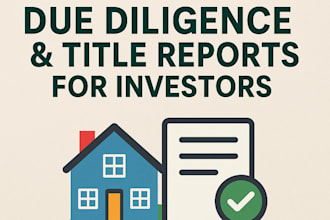 provide professional land due diligence and title report