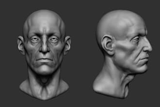 create a 3d model or sculpture