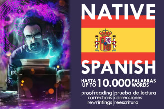 proofread, correct and rewrite spanish texts