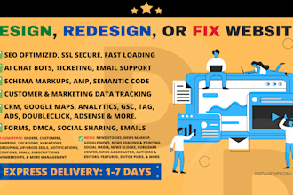 optimize, design, or redesign website