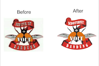trace or redraw your logo into good pixel