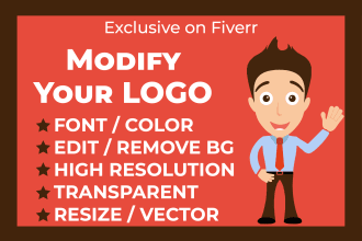 change logo image color, font, resolution, size, background