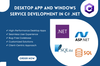 develop csharp dot net windows service and desktop application