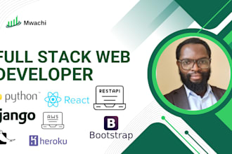 create dynamic web apps  using django, flask and react