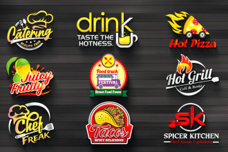design creative restaurant, BBQ, bakery or food truck logo
