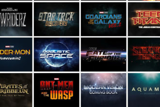 create cinematic 3d movie and film logo or text effect,poster