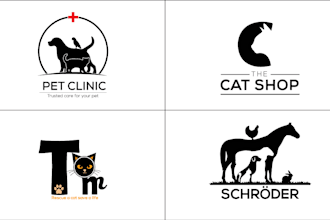 design modern animal or pet and veterinary clinic logo